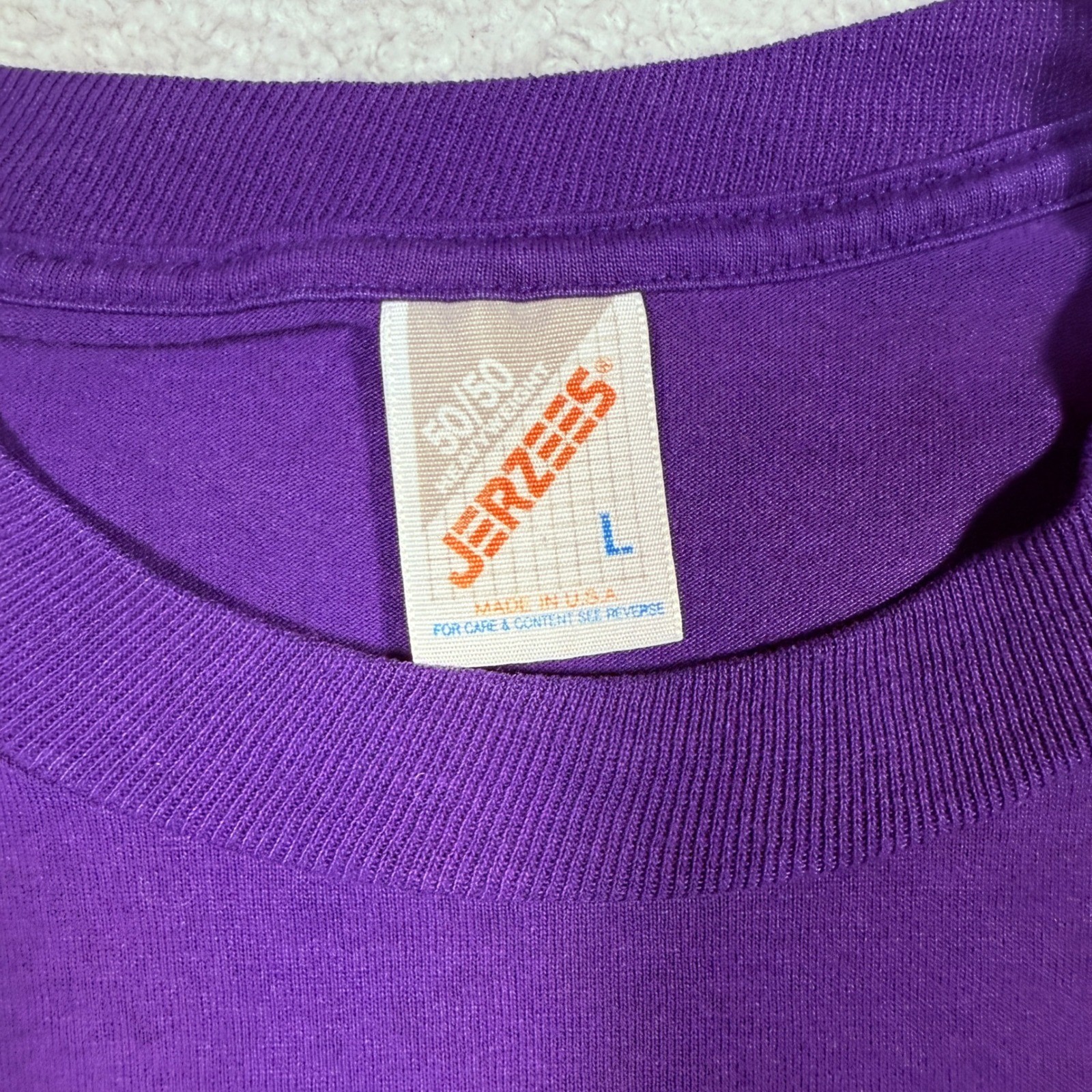 Vintage 90s Jerzees Purple Puppies Graphic T Shirt Large Cute Dogs Made in USA