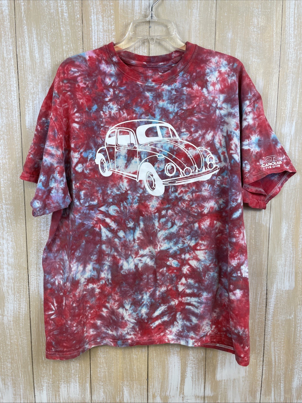 Volkswagen Beetle Print Tie-Dye T-Shirt by CTD Carolina Tye Dyes Men’s Size XL