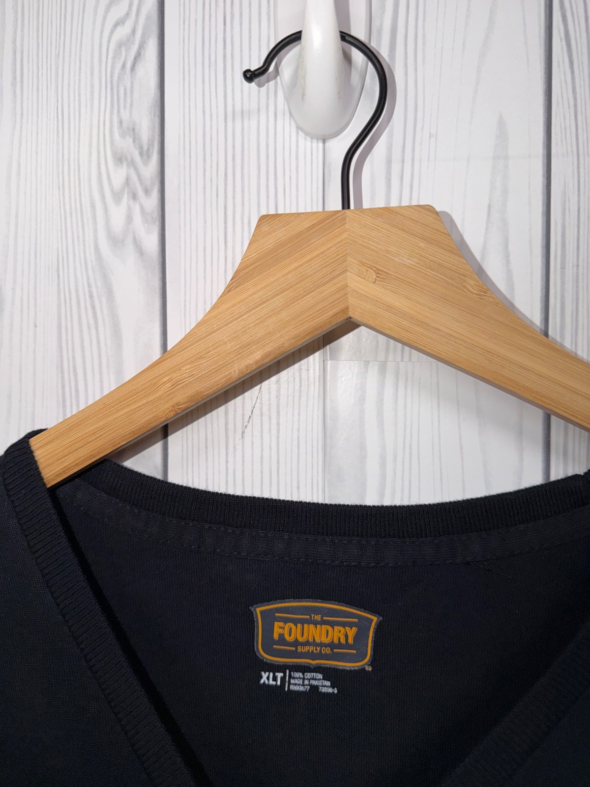 The Foundry supply co t shirt mens extra large tall solid black pocket cotton