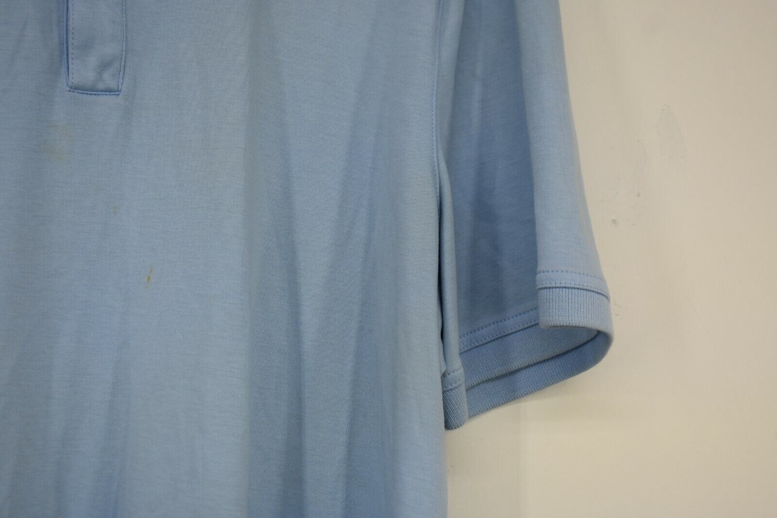 Banana Republic Mens Blue Short Sleeve Luxury Touch Athletic Cotton Polo Sz L