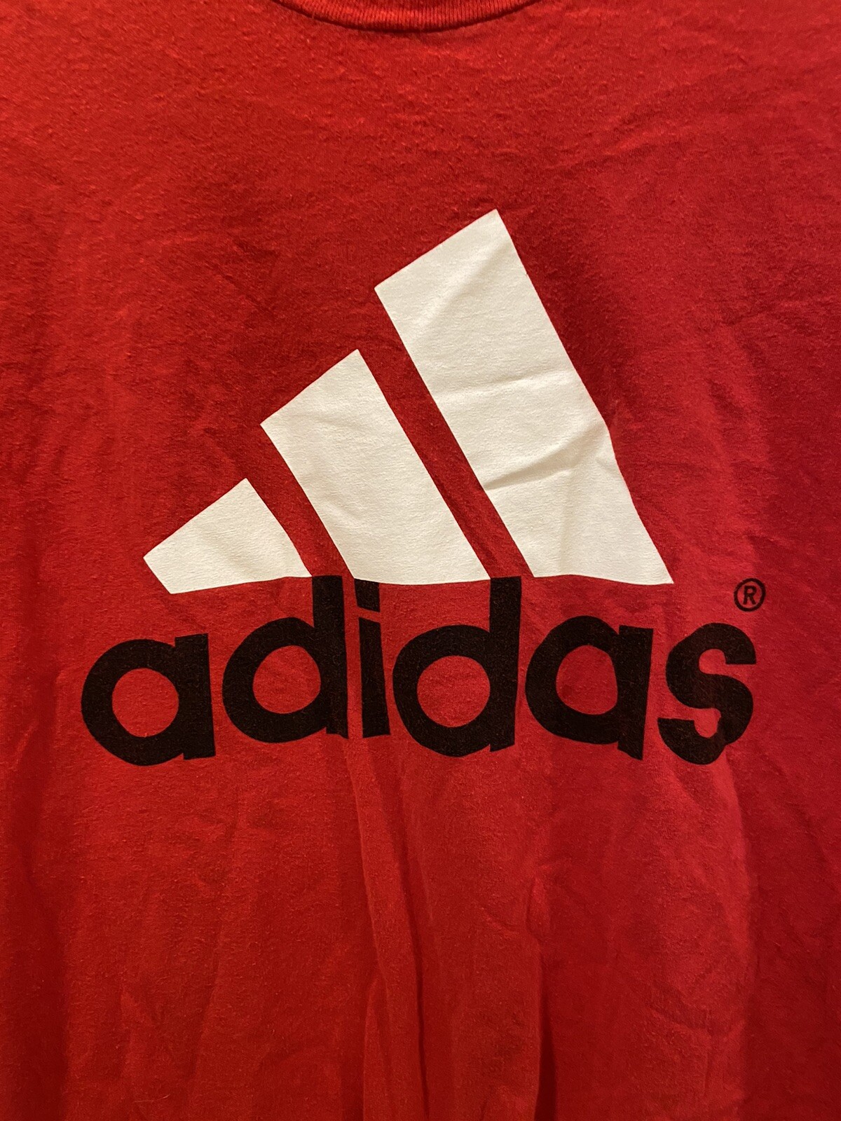 Adidas The Go To Tee Red T Shirt 100% Cotton Mens Size Large GUC