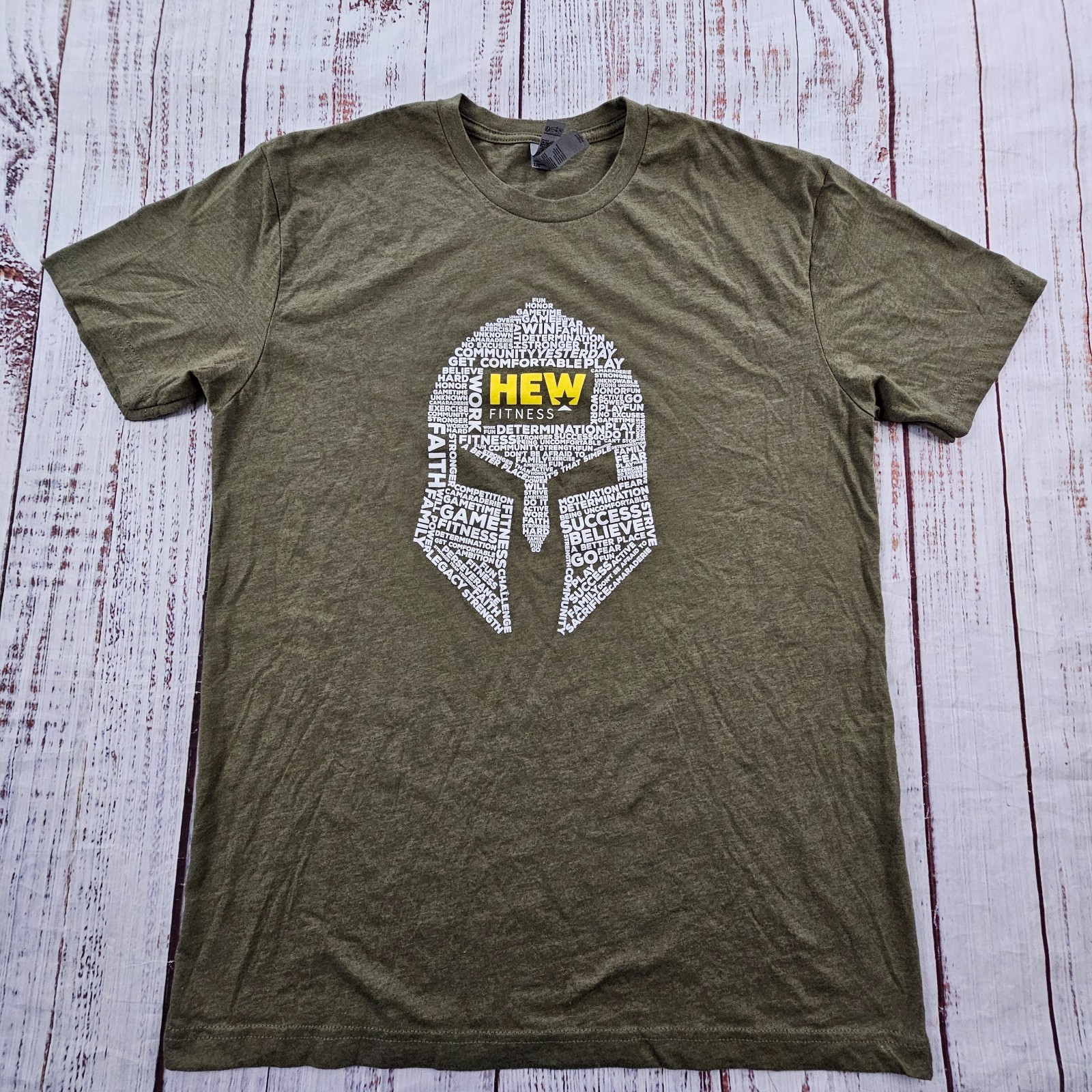 HEW Fitness Hard Work Works Green Short Sleeve Cotton Blend T-Shirt Men&rsquo;s M