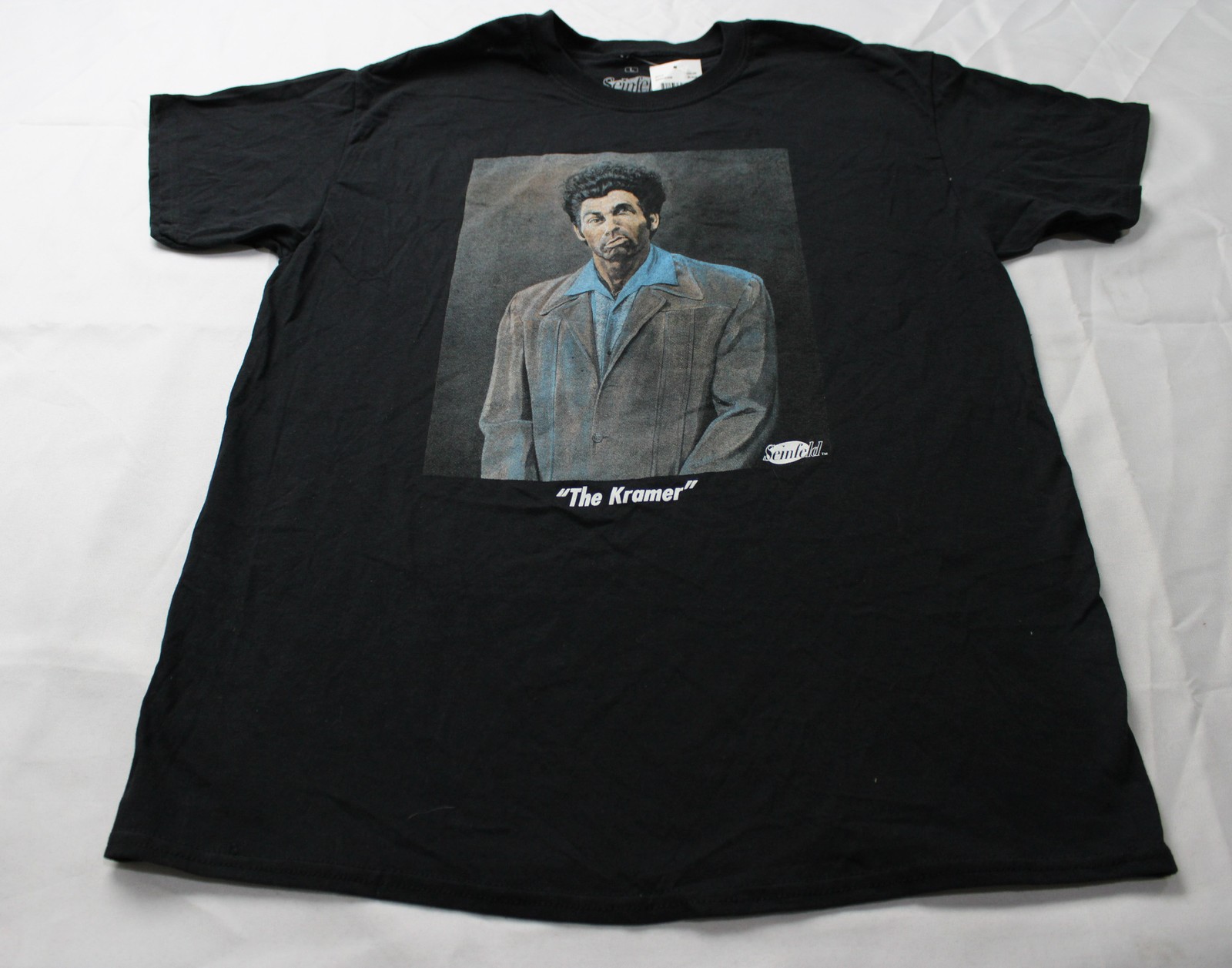 Seinfeld Unisex Adult&rsquo;s The Kramer Graphic Crew Neck T-Shirt EH6 Black Large NWT