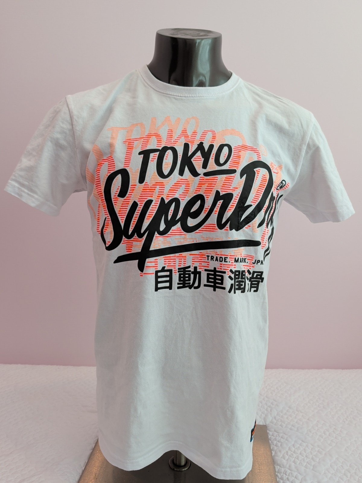Men’s Superdry Surf Co Tokyo Oversized Fit T-Shirt White Size Medium