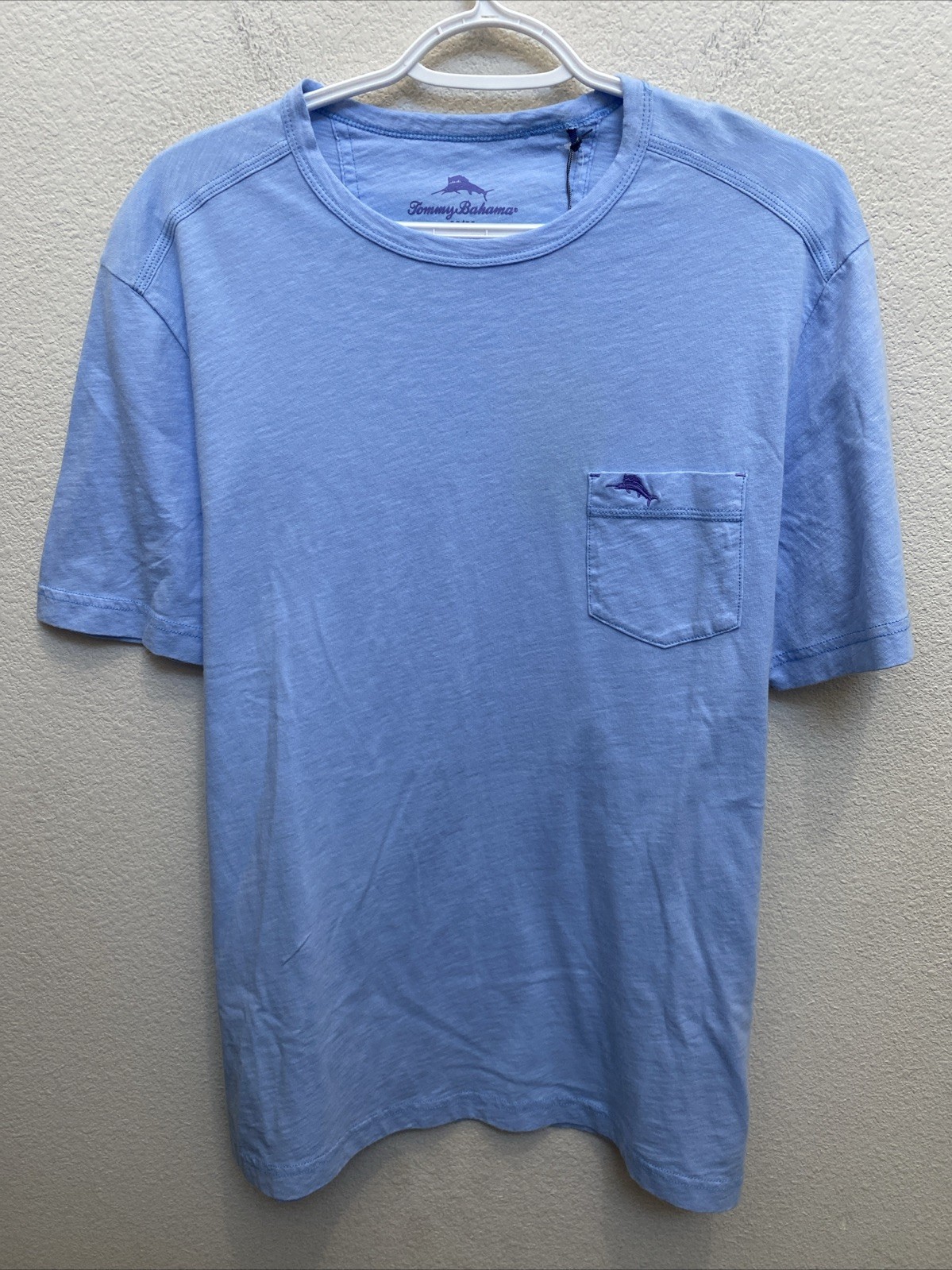 Tommy Bahama Men&rsquo;s Medium Sky Blue Crew Neck T-Shirt Cabo Bay Tee SS NWT