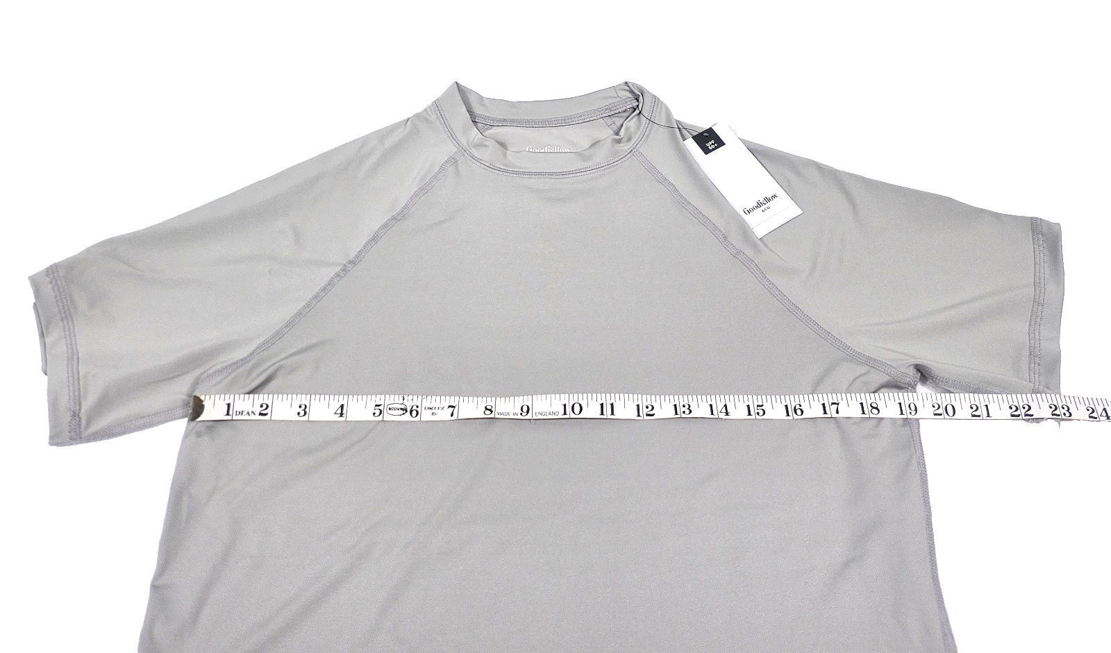 Men&rsquo;s Short Sleeve Shirt Medium Mesh Light Gray UPF50+ Quick Dry Goodfellow