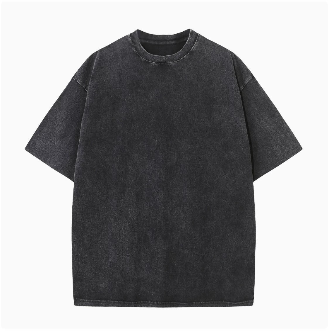 Summer Men&rsquo;s Washed T-Shirts 230G Heavy Cotton Vintage Faded Color Oversized Hot