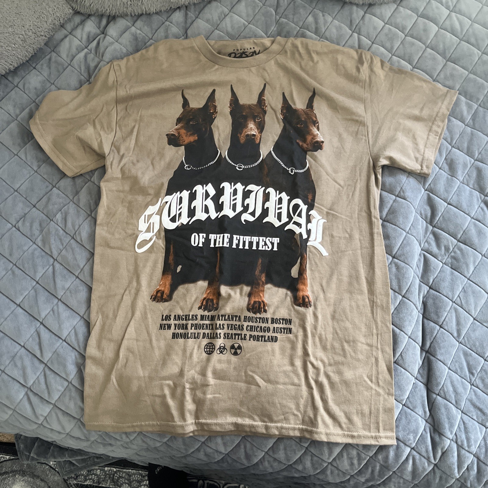 Popular Poison Doberman T Shirt Size Medium Good Condition