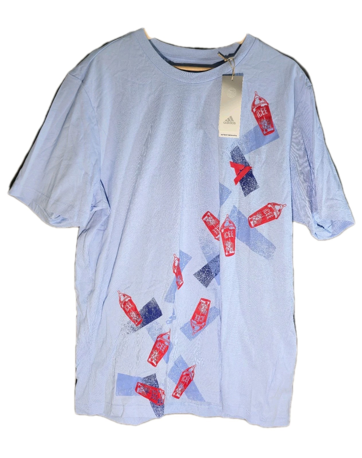 Adidas Trae Young ICEE Graphic Basketball Tee Men&rsquo;s Size XL Glow Blue NWT