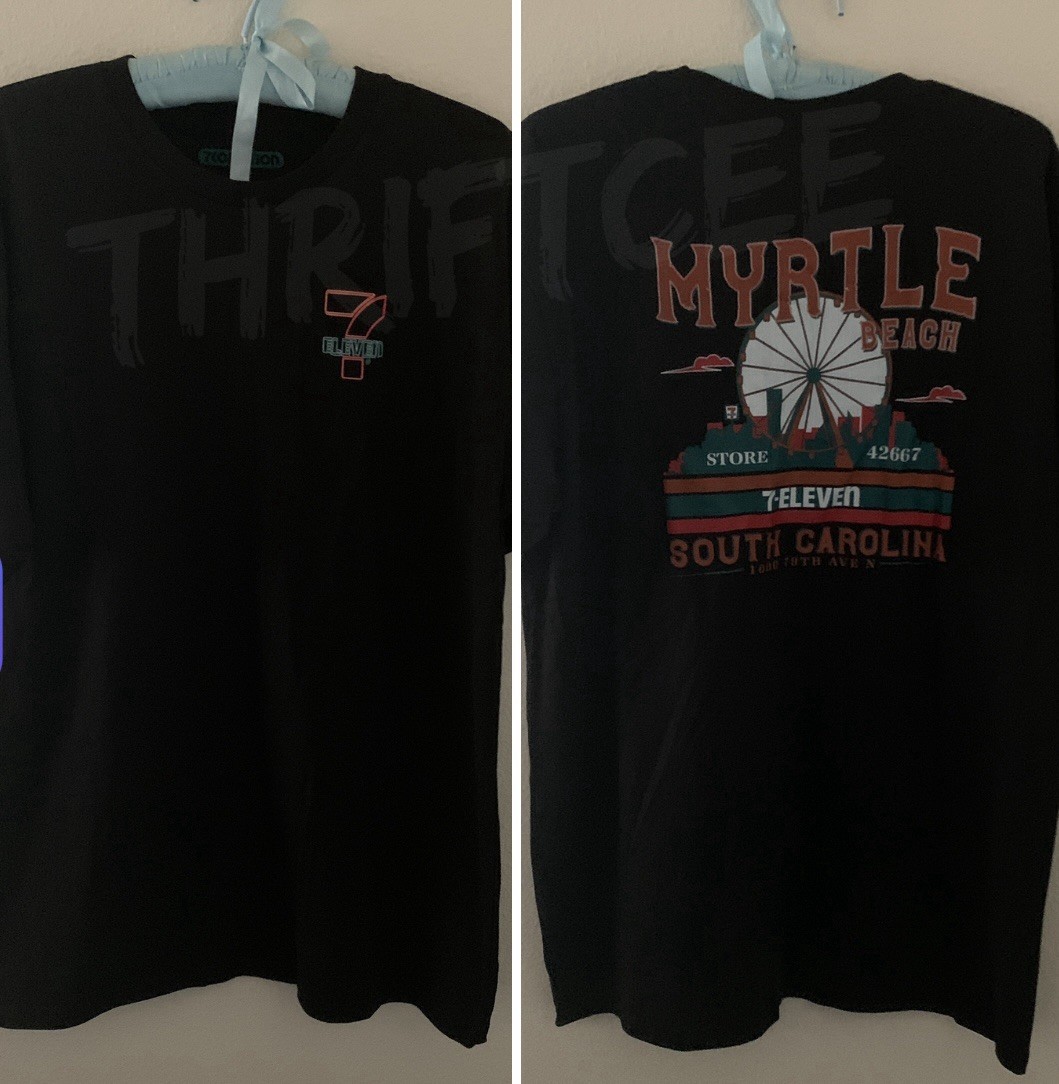 READ L 7 Eleven Myrtle Beach T-shirt 7-11 South Carolina Convenience Store Shop