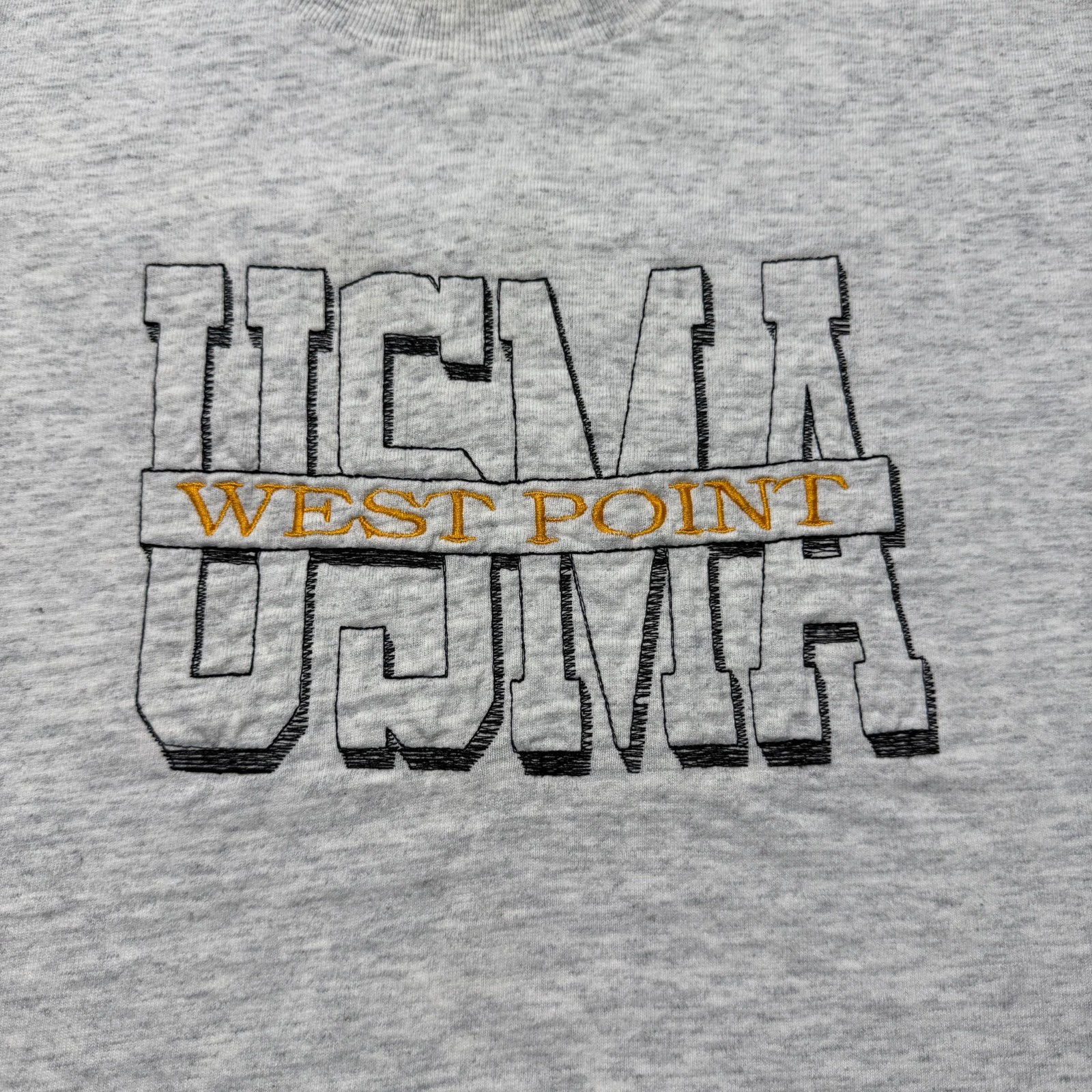 Vintage 90s USMA West Point Military Academy Embroidered Graphic T-Shirt Large