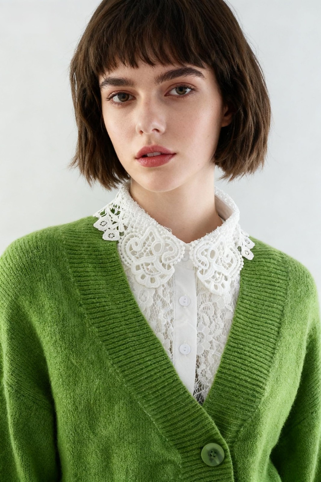 BEoneBEwin Fake Collar Detachable Dickey Collar, White Lace Collars Half Shir…