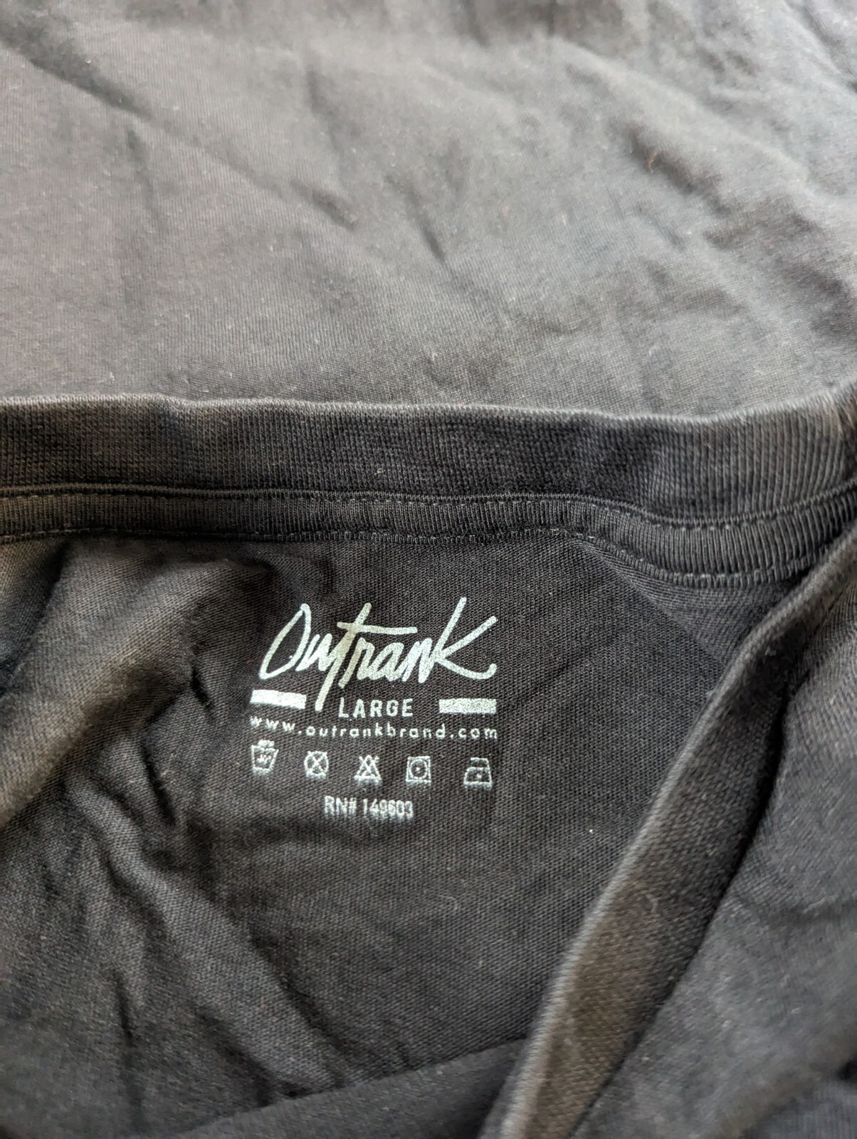 Outrank T-Shirt Men&rsquo;s L Black Graphic Print Money Bags NWT