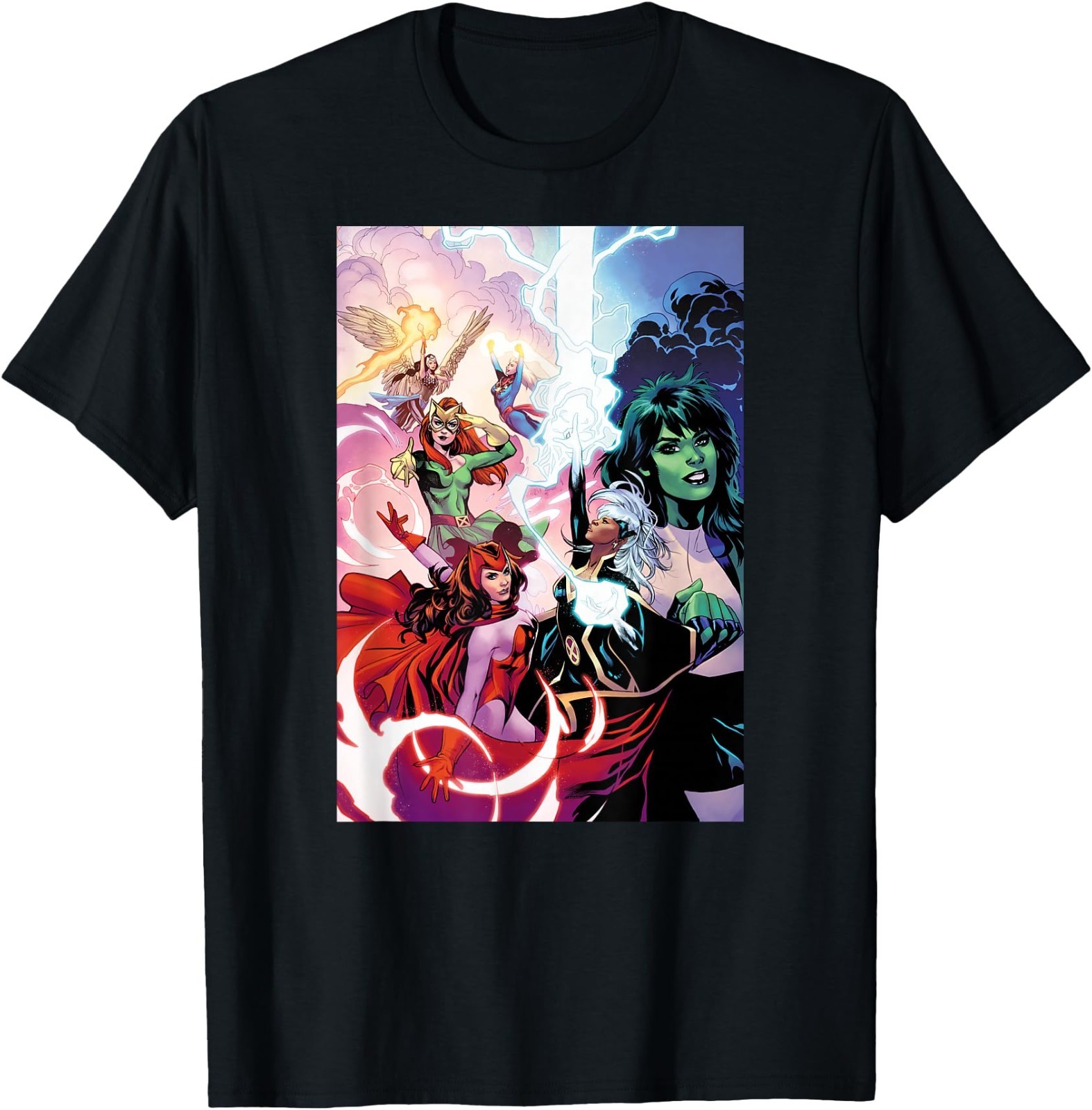 Marvel Women&rsquo;s She-Hulk Storm Scarlet Witch Jean Grey Valkyrie T-Shirt
