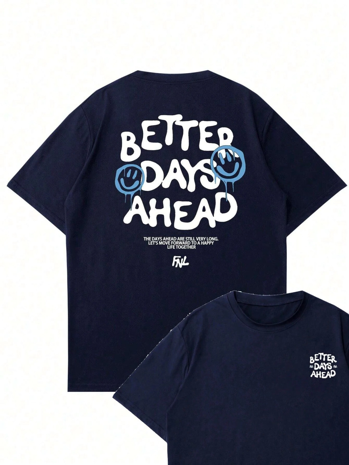 « Better Days Ahead » Printed Loose Fit Men&rsquo;s Cotton Tshirt For Summer Streetwear