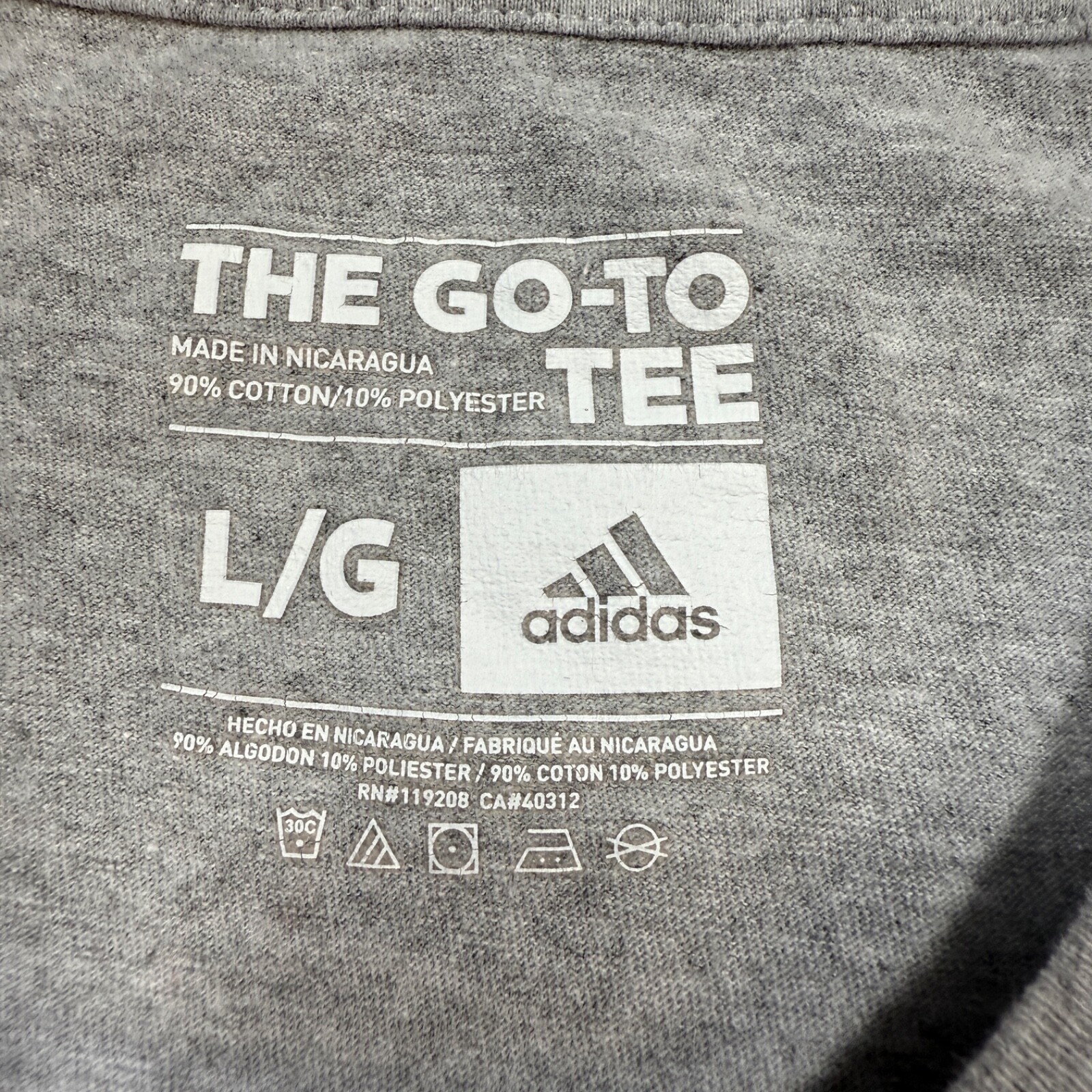 Adidas The Go-To Tee Mens Size L Cotton Blend Short Sleeve Crew-Neck T-Shirt