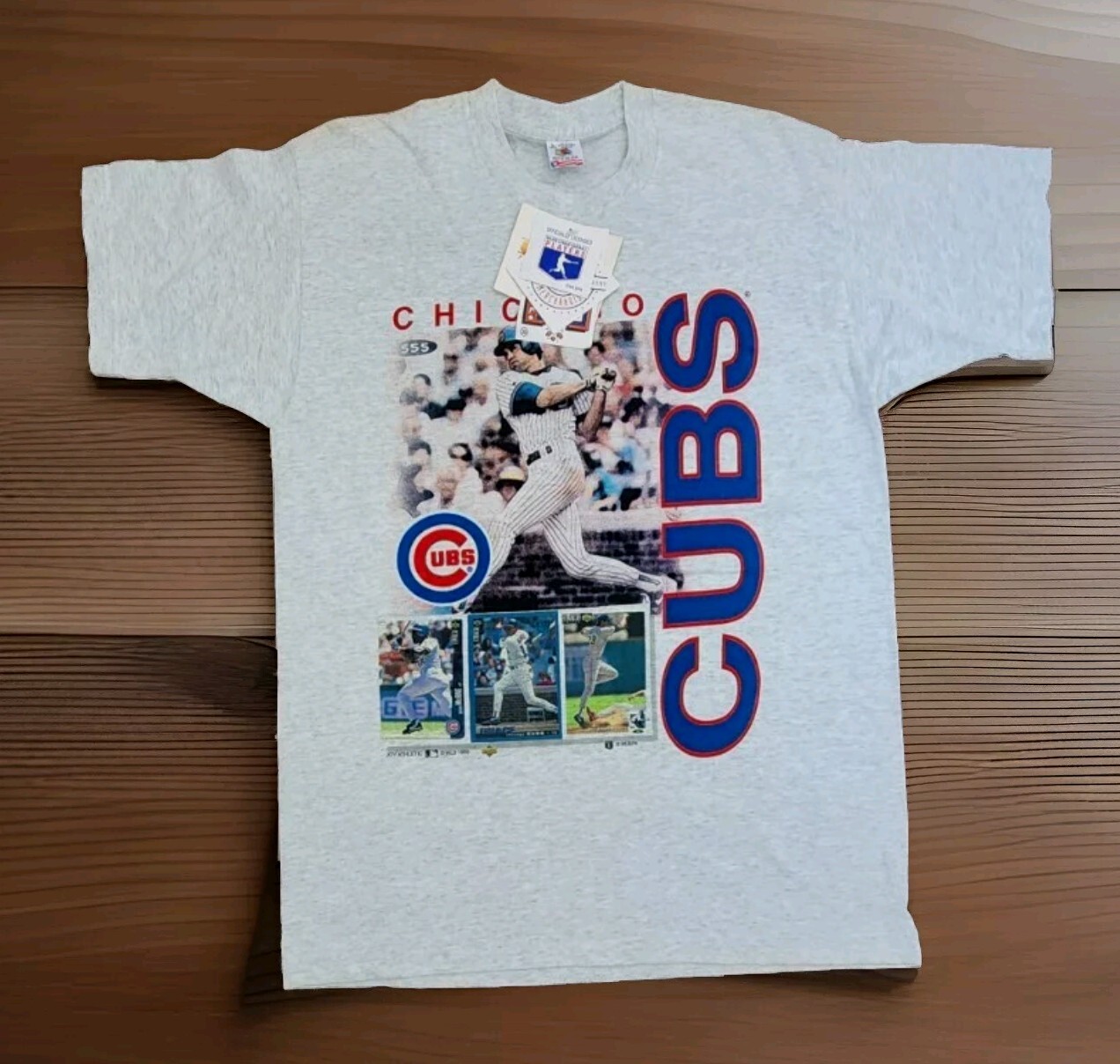 NWT! Vtg 90&rsquo;s CUBS CHICAGO CUBS MLB 1996 Crew Neck T- SHIRT! Size L