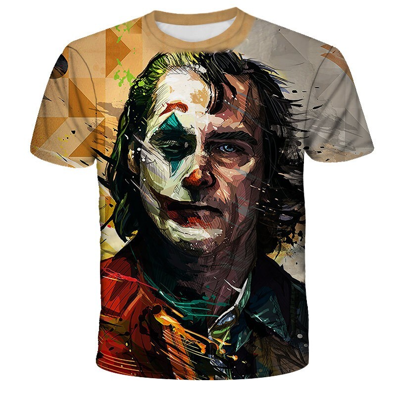 Comics Joker T-Shirt Cartoon Double-Sided Unisex Adult Size Large Medium Small