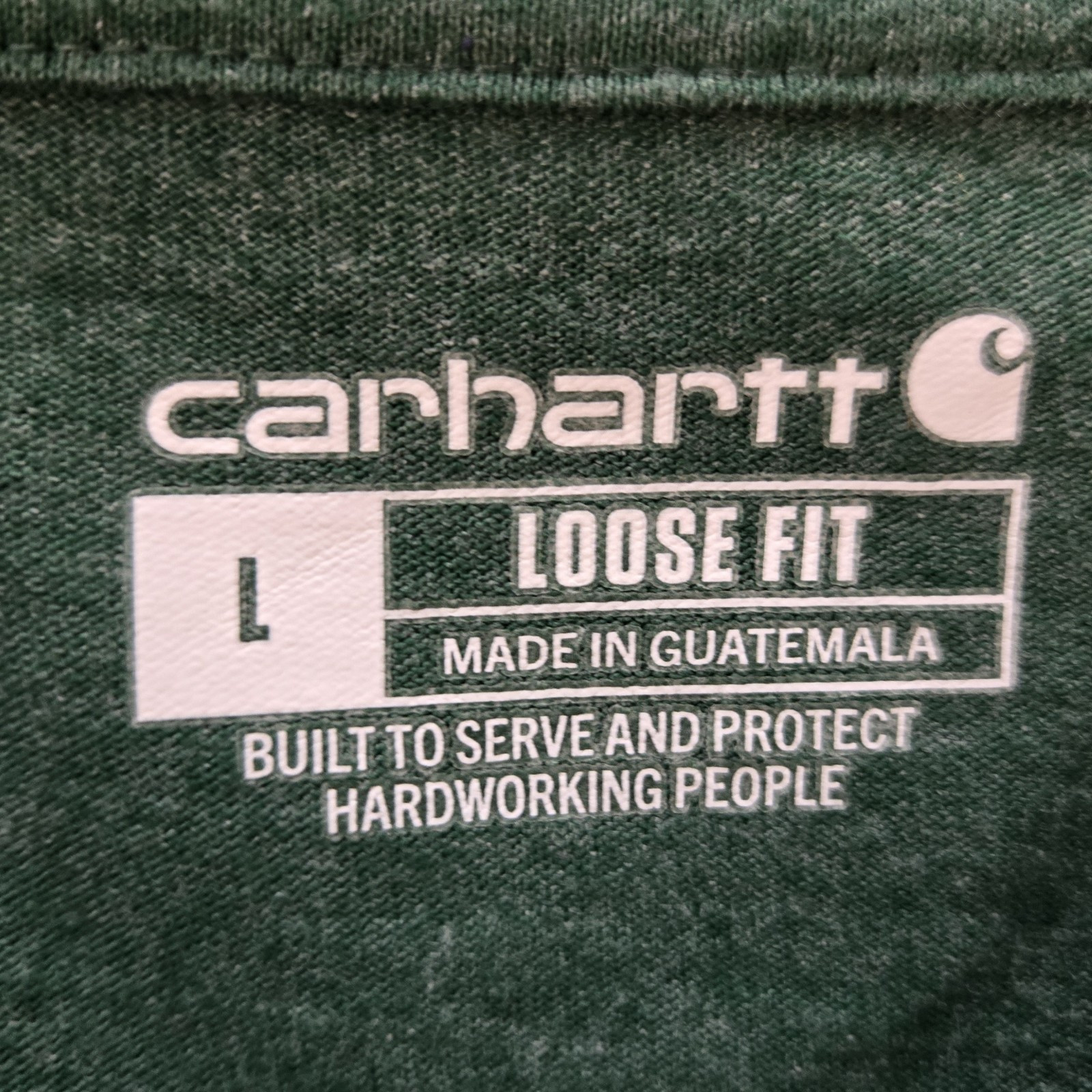 Carhartt K128 Mens Large Long Sleeve Forest Green Shirt Chest 48 in READ