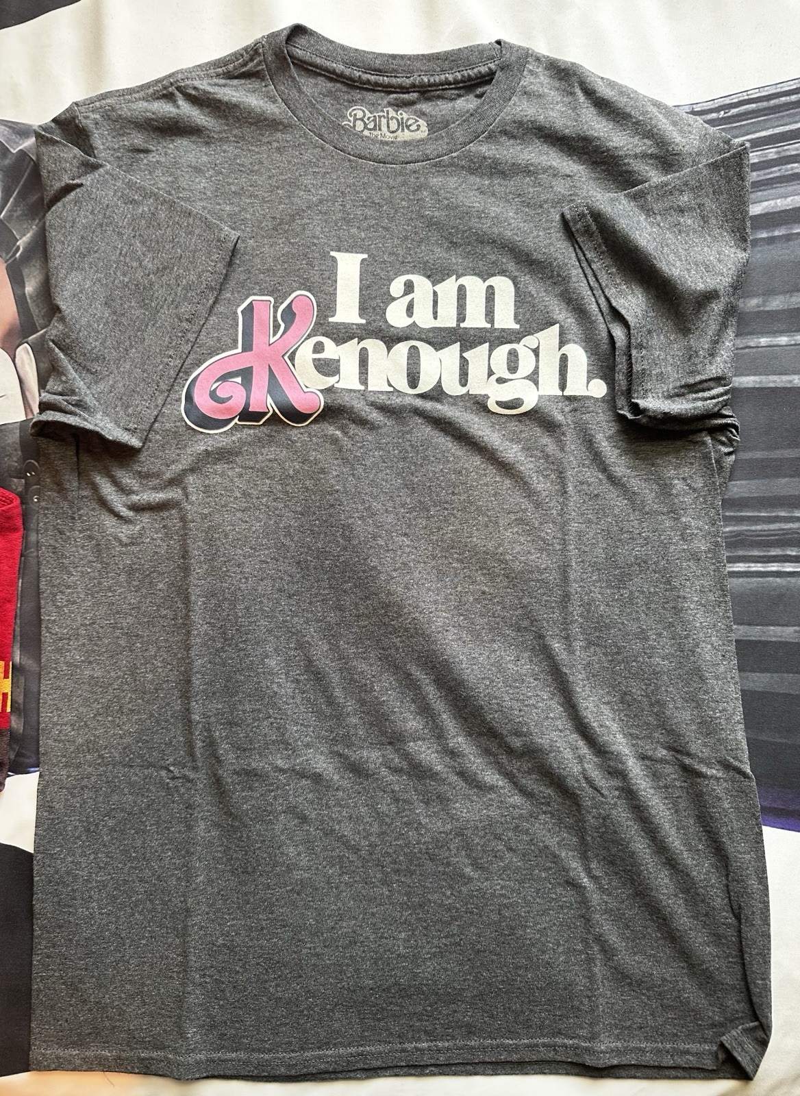 Barbie T-Shirt Mens Medium Black I am Kenough Graphic Movie Tee Short Sleeve