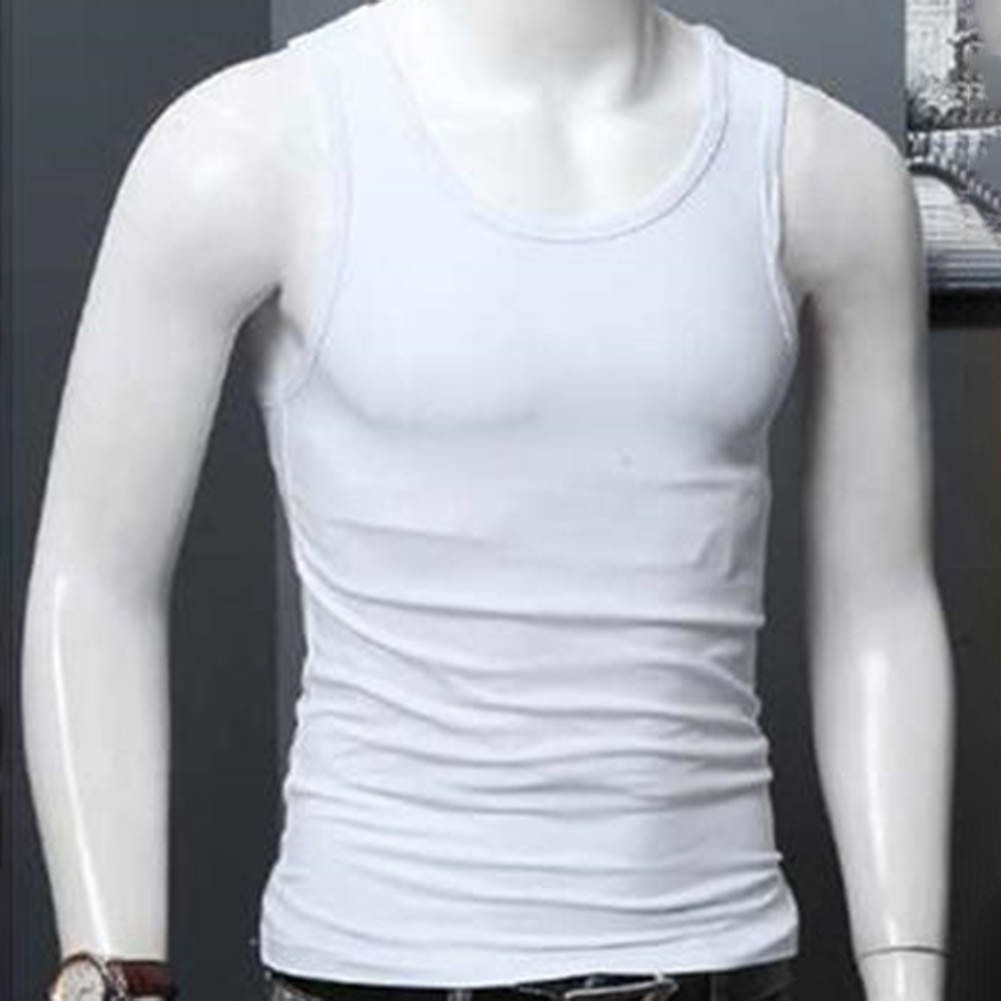 Men&rsquo;s Comfort-Fit Sleeveless Tank Top Featuring U-Neck for Daily Fitness Wear