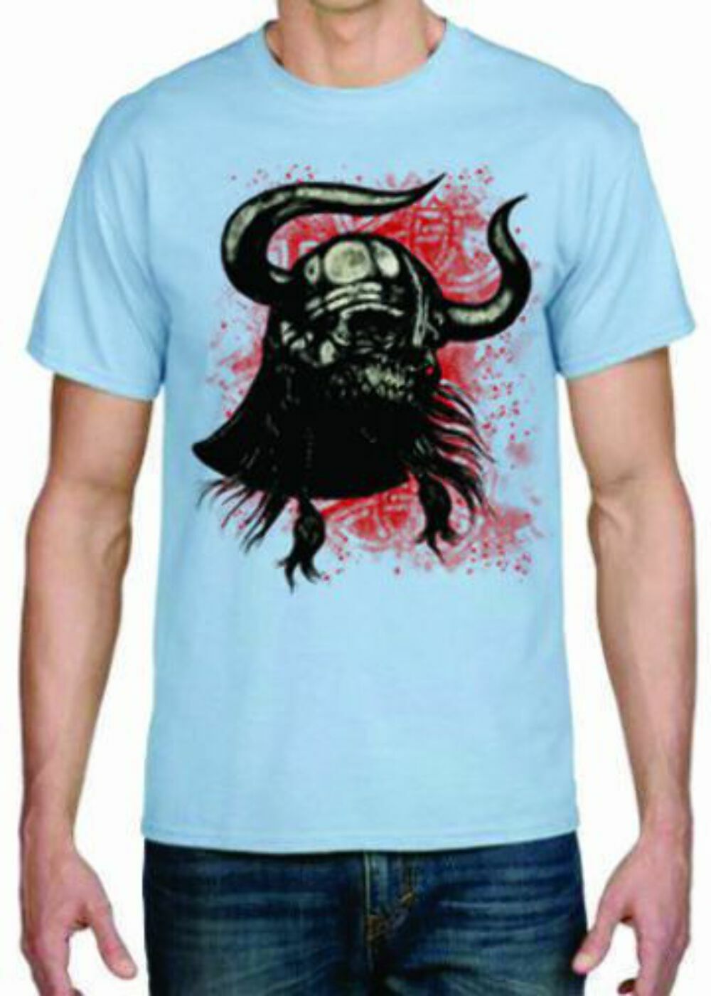 Adult DryBlend® T-Shirt – (WARRIOR SKULL – GOTHIC CELTIC)