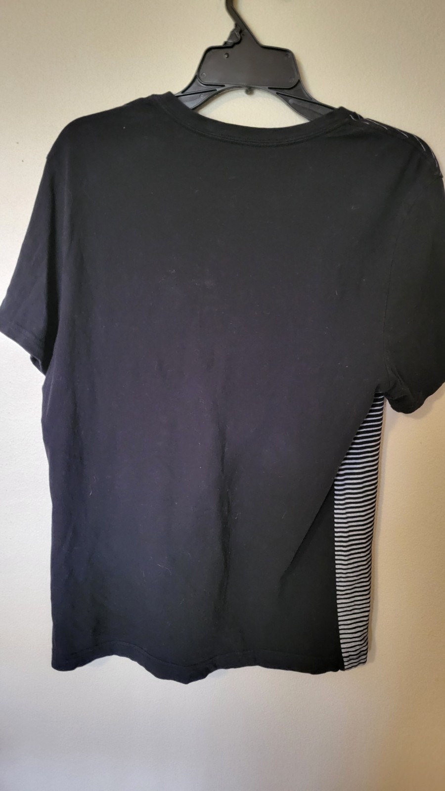 Express unisex sz M t shirt black stripe logo cap sleeve causal night out 27 in