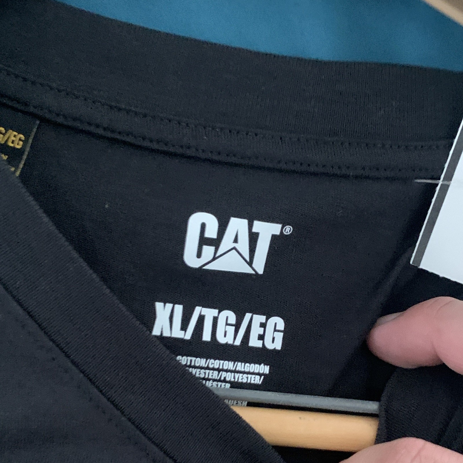 CAT Caterpillar Logo Graphic T-Shirt Black Men&rsquo;s XL Crew Neck Short Sleeve