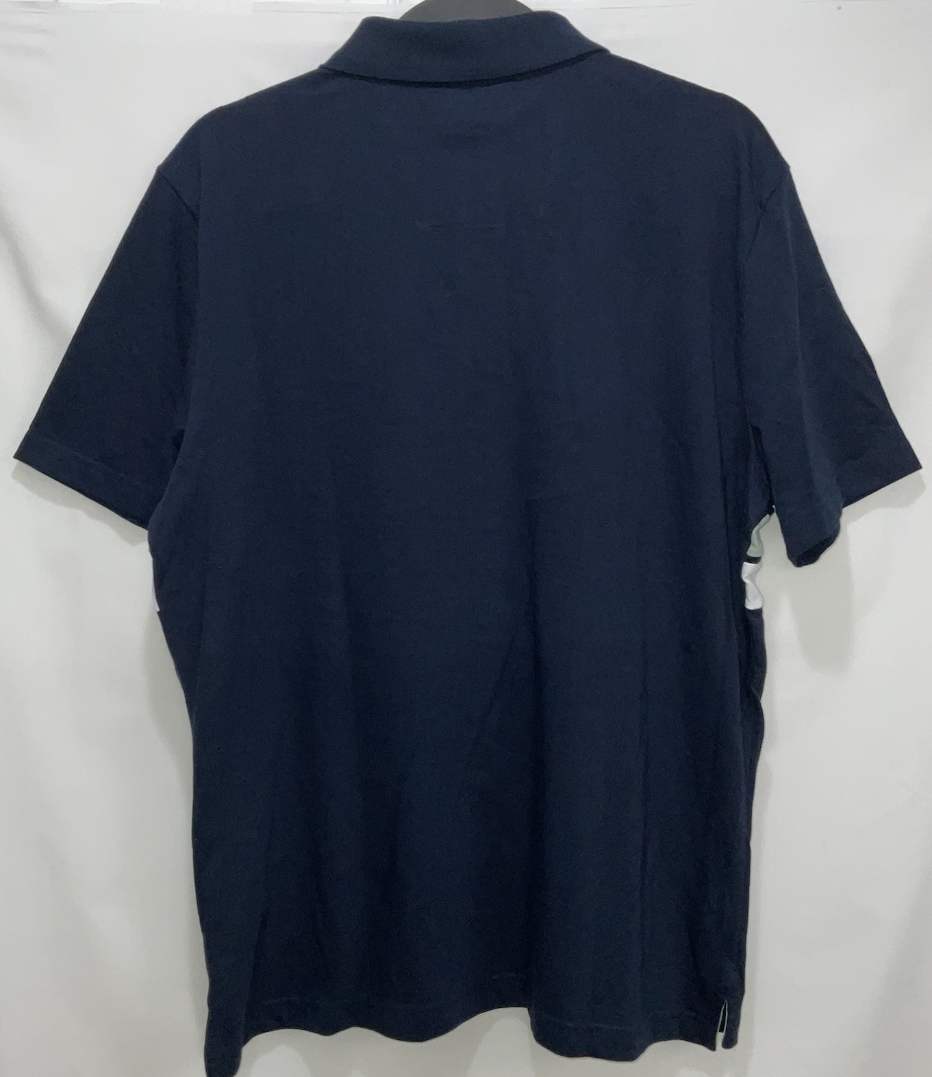Nautica Men’s Polo Shirt (Size Medium) Navy Blue, Striped, Embroidered Logo
