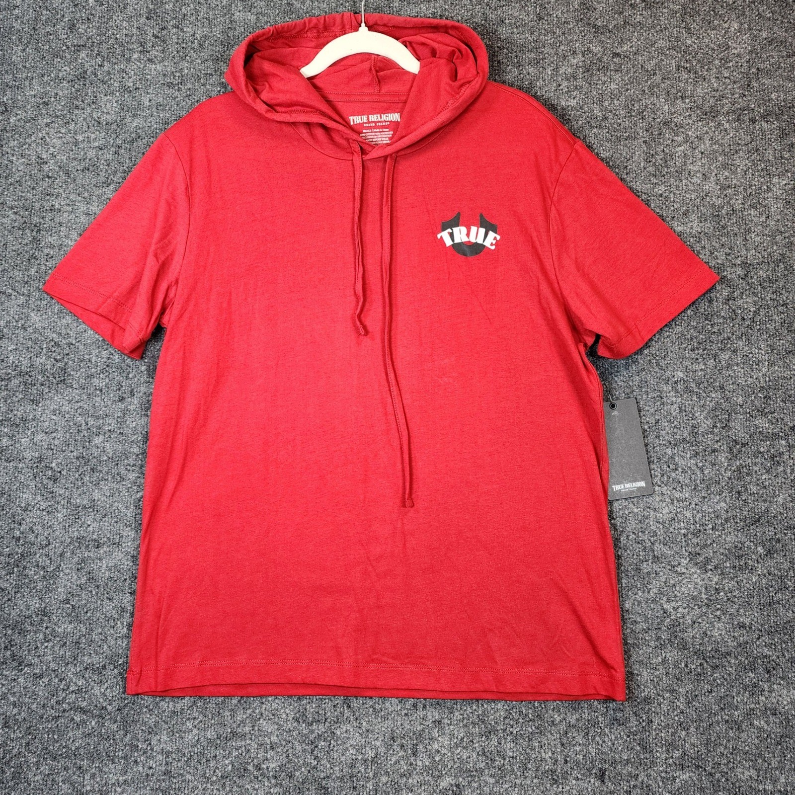 NWT True Religion Circular Hooded Tee Men&rsquo;s Streetwear Y2K Logo Graphic Size S