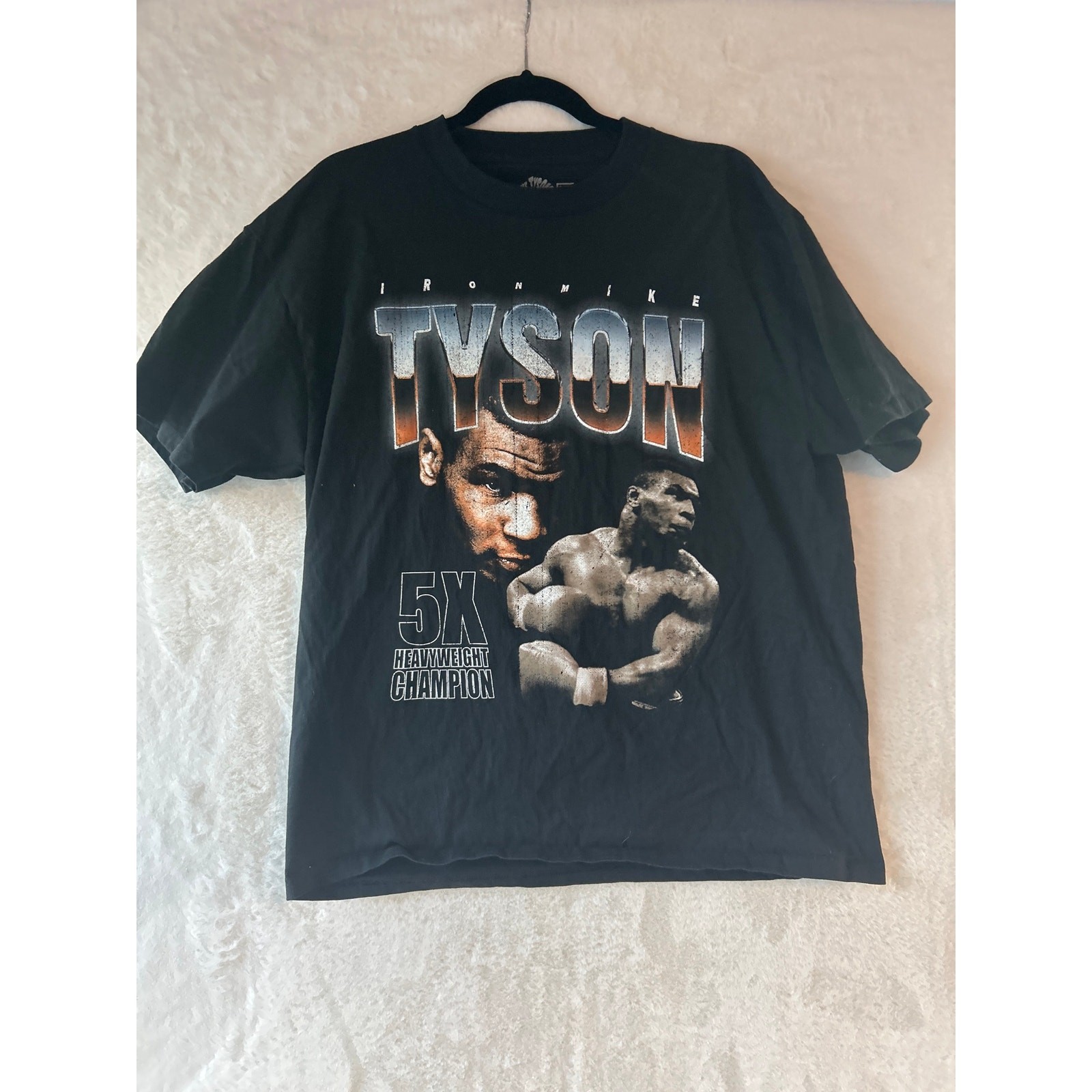 Mike Tyson Graphic T Shirt Boxing Heavyweight Black Tee Size XL