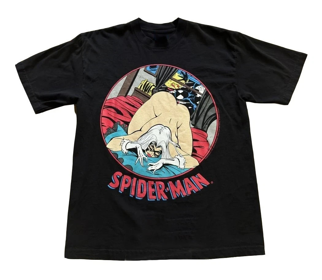 NEW Marvel Comic Spiderman Venom Black Cat Size S-4XL Shirt Reprint