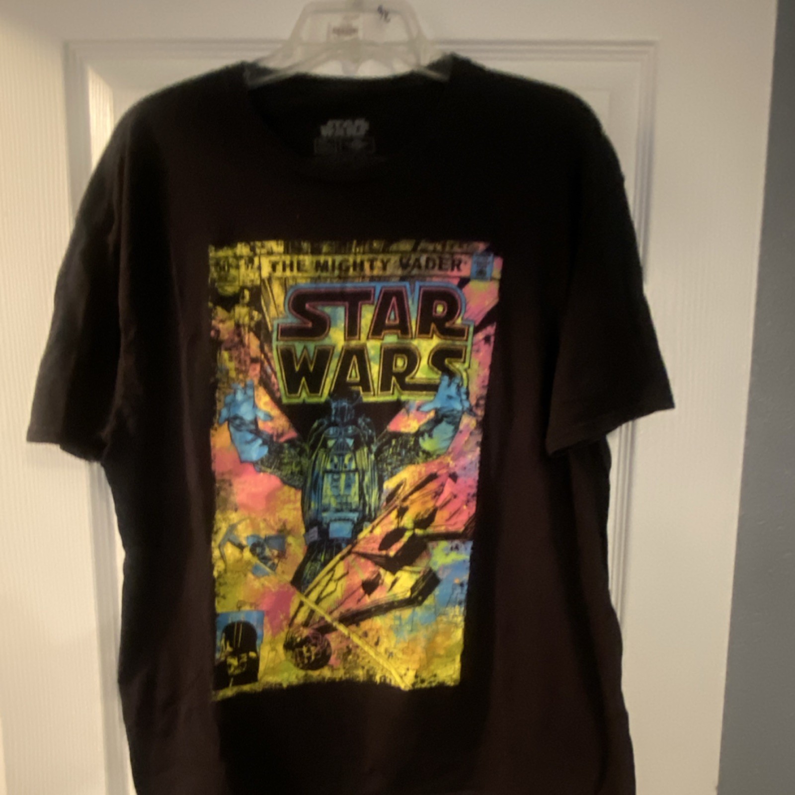 Star Wars Darth Vader Men&rsquo;s Black Graphic Print Short Sleeve T-Shirt Size L
