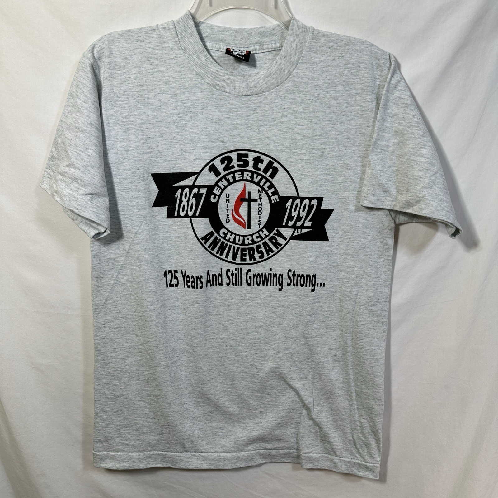 Vintage 90&rsquo;s Single Stitch Centerville Church Medium Religious T-Shirt USA Made