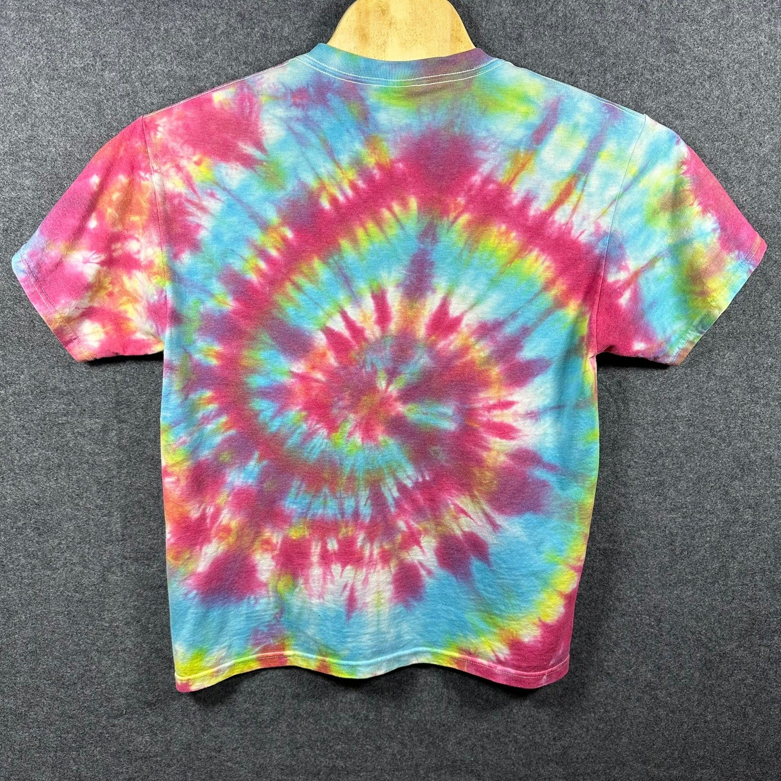 Tie Dye Swirl T-Shirt Mens L Faded Graphic Cotton Nice Colors