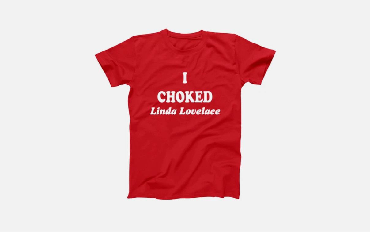 I Choked Linda Lovelace Funny Joe Dirt 70S Red Basic Men&rsquo;s T-Shirt