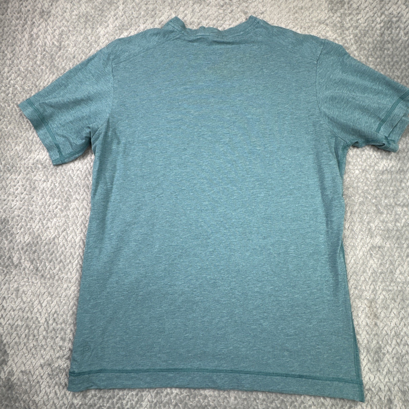 Public Rec Go-To Tee Shirt Mens Small Heather Teal Blue Active Pima Cotton Blend