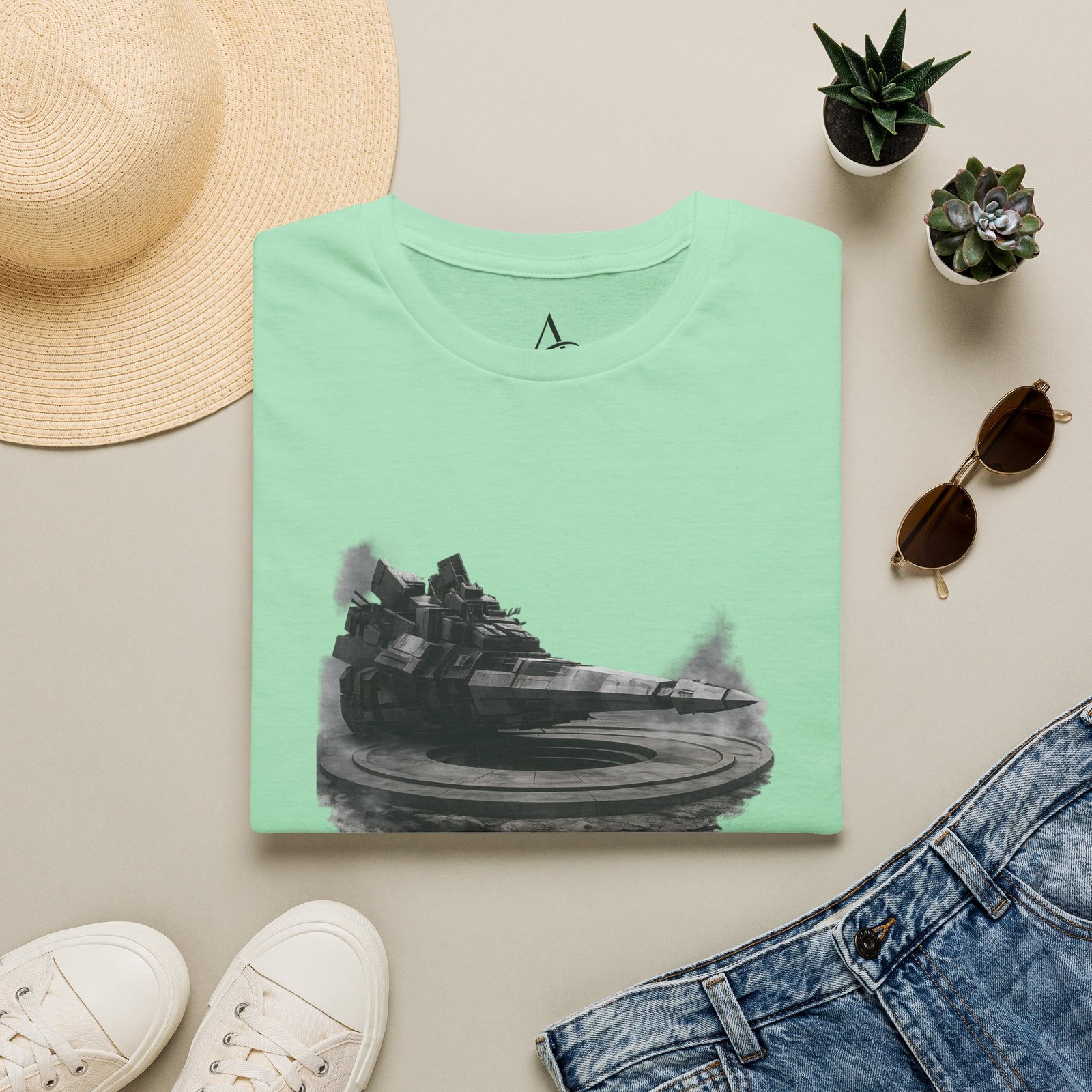 Ink Wash Nature Abstract Tank Tee