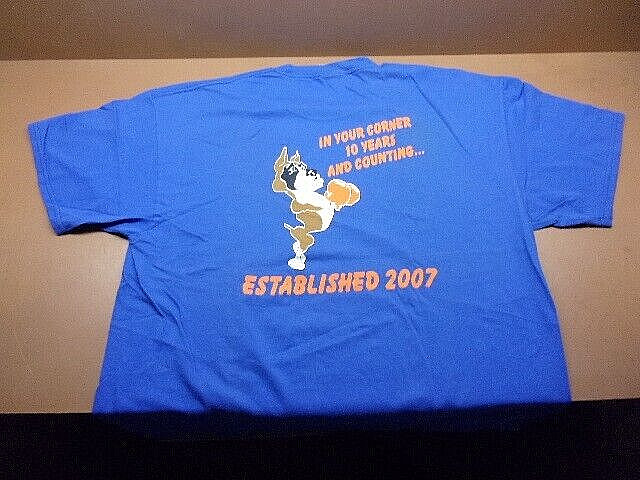 BOXER&rsquo;S BAR & GRILLE T-SHIRT Blue T-Shirt Size XL Cotton/Polyester Blend LQQK!