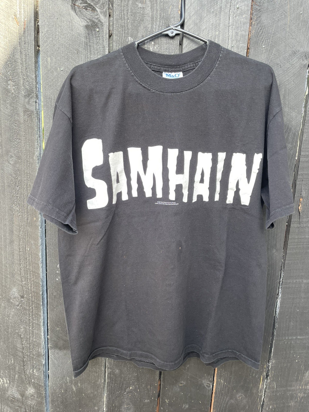 Samhain RARE VTG 2001 T Shirt Blue Grape Merch Large Glenn Danzig Evilive Music