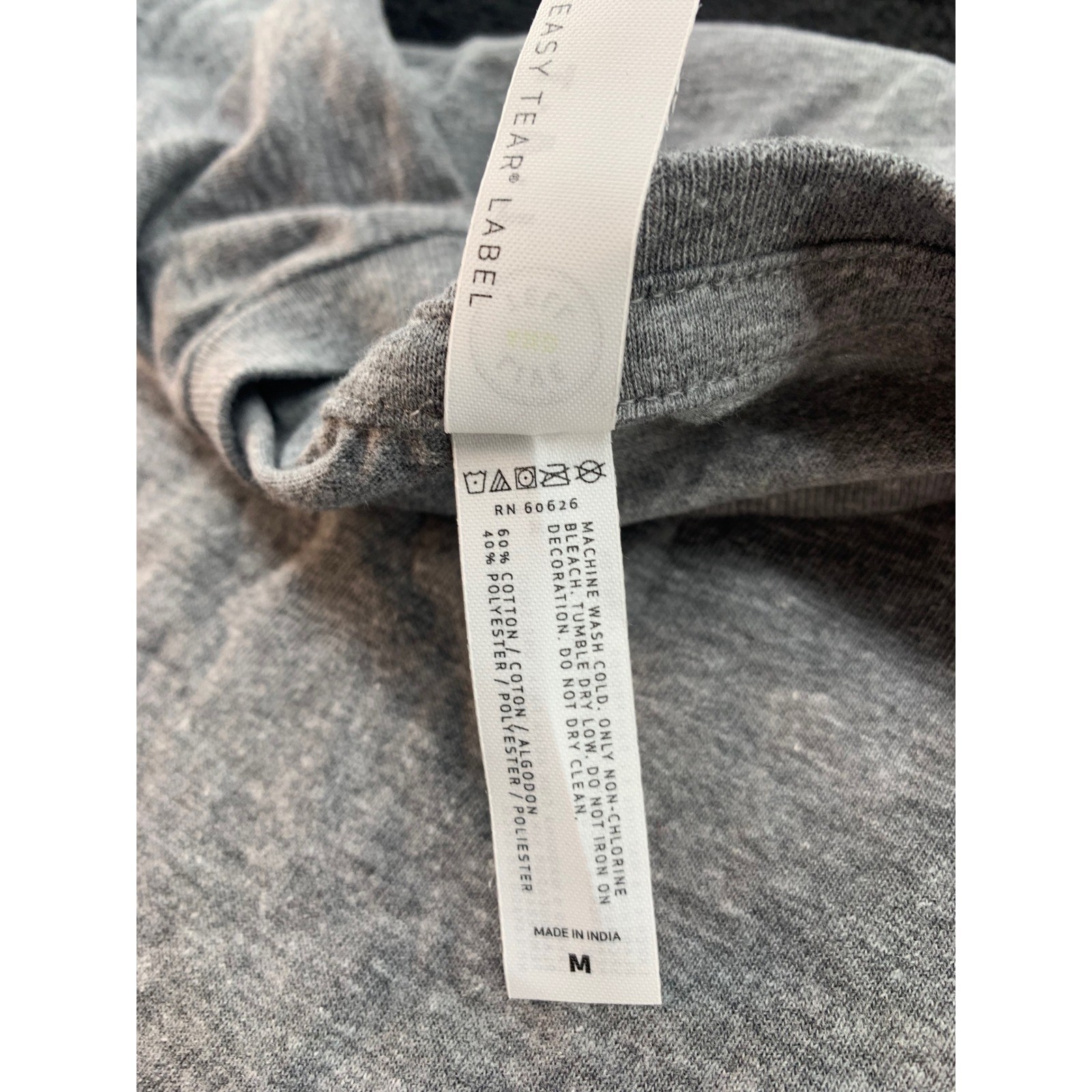 LAT APPAREL Gray Crew Neck T Shirt Short Sleeve Basic Tee Men&rsquo;s Medium
