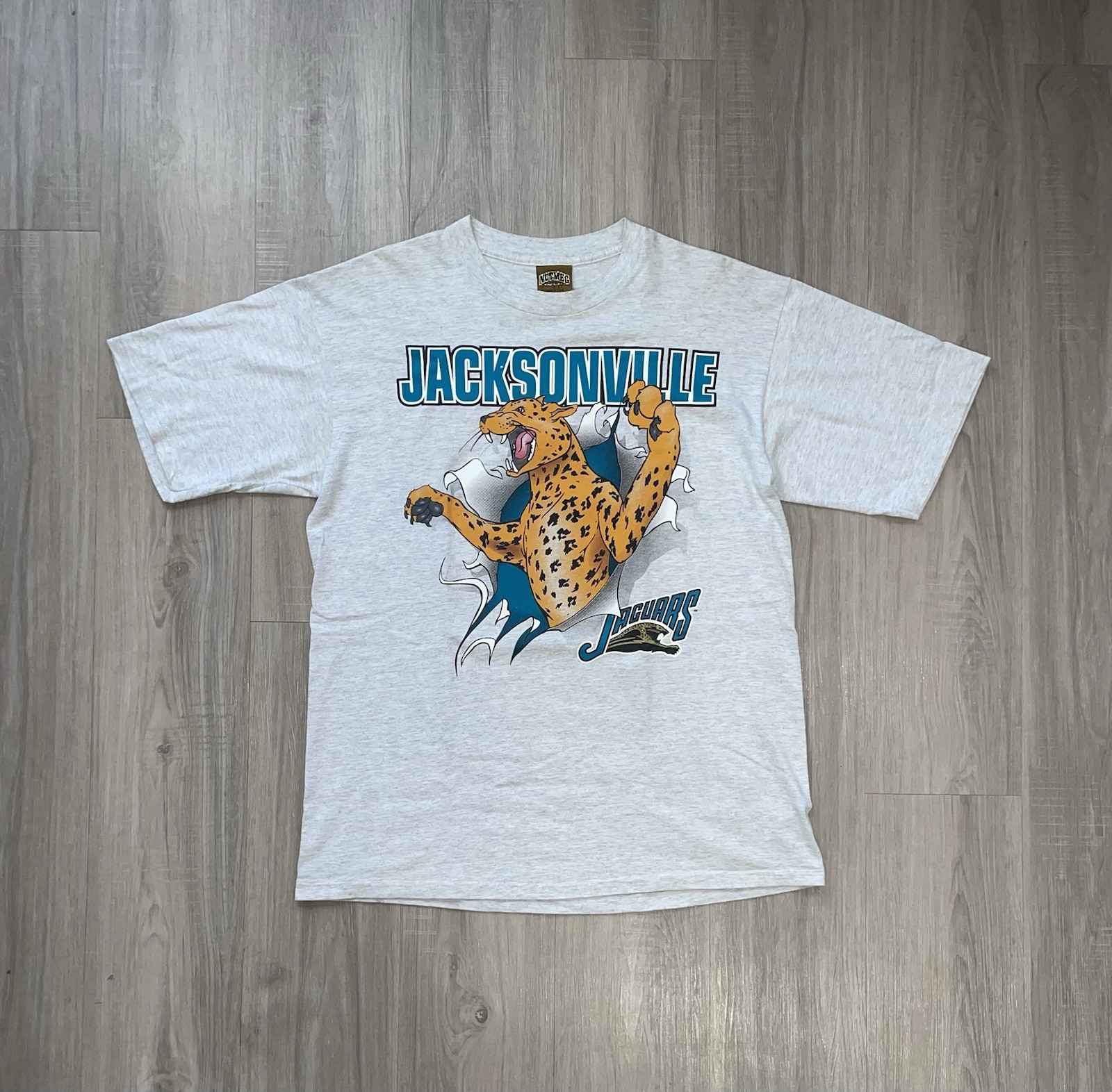 Vintage Jacksonville Jaguars Banned Logo Breakthrough T Shirt Men’s Large Nutmeg
