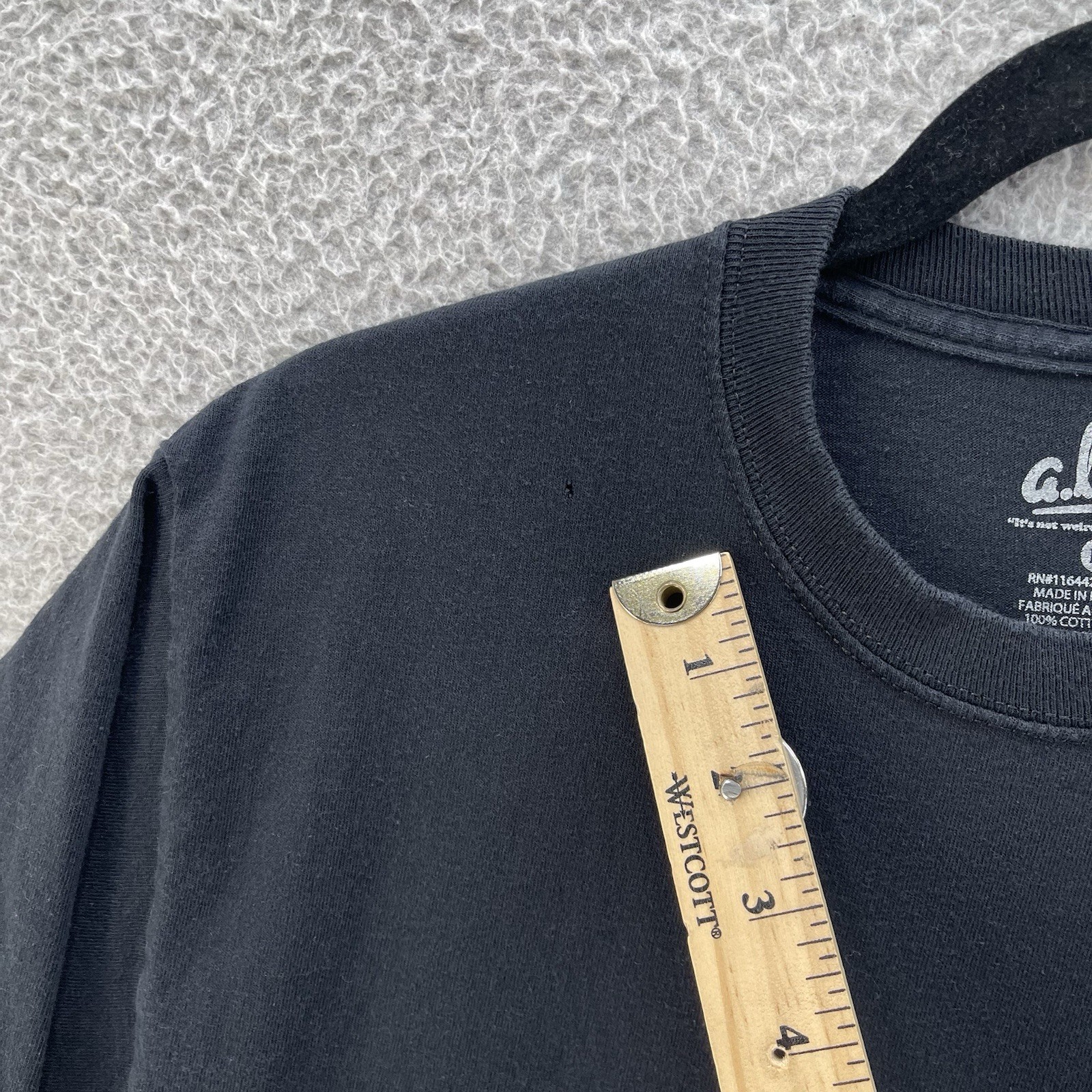 A-Lab Everything Ends Tee Men Medium Black Live While U Can Graphic Thick Cotton