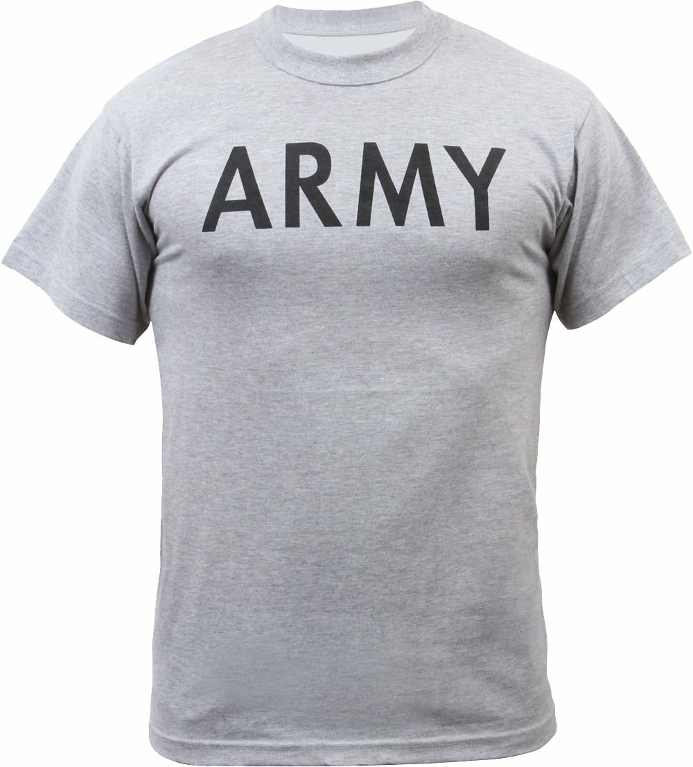 Grey Army Physical Training PT Workout T-Shirt