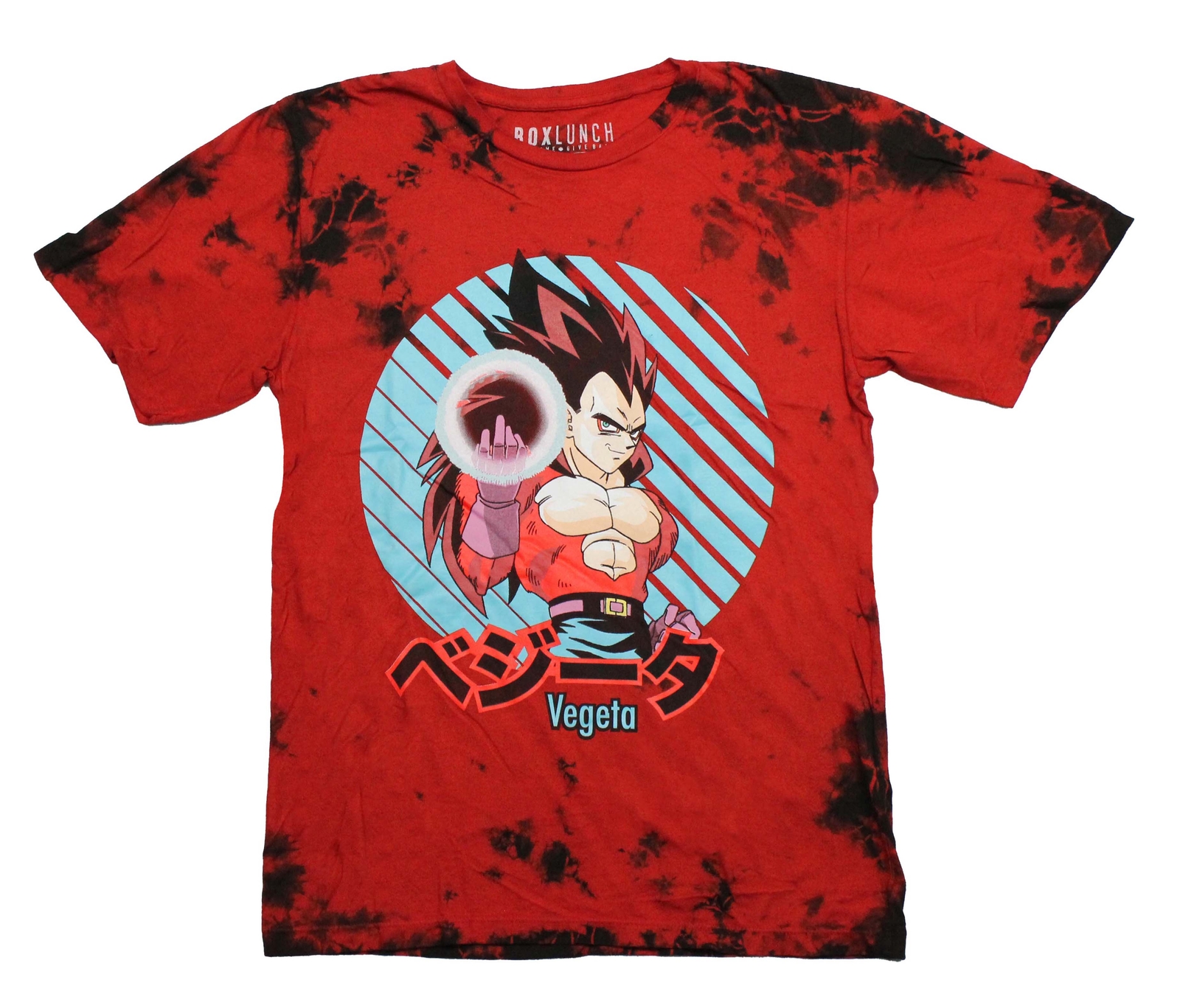 Dragon Ball GT New Adult T-Shirt – Vegeta in Blue Lined Circle Power Ball