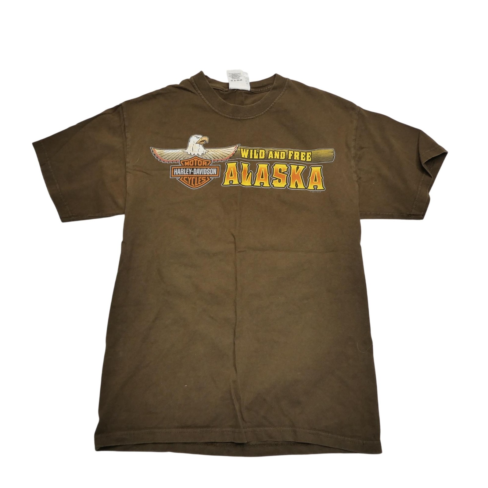 Harley-Davidson Alaska Shirt Mens Medium Brown Farthest North Outpost Graphic
