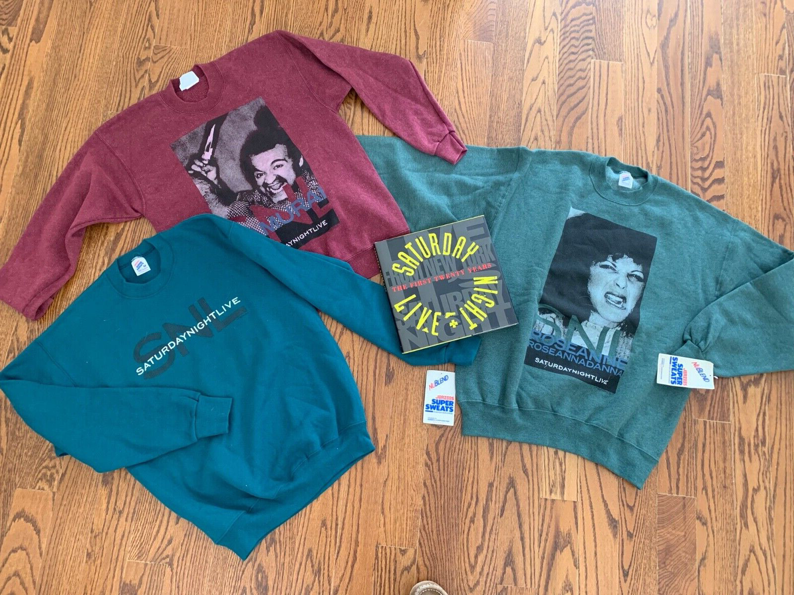 3 Vintage Saturday Night Live SNL Sweatshirts Gilda Radner, John Belushi RARE
