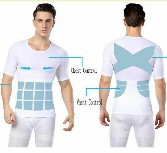 Men&rsquo;s Toning Vest Compression Shirt Tank Gynecomastia Belly Control Body Shaper