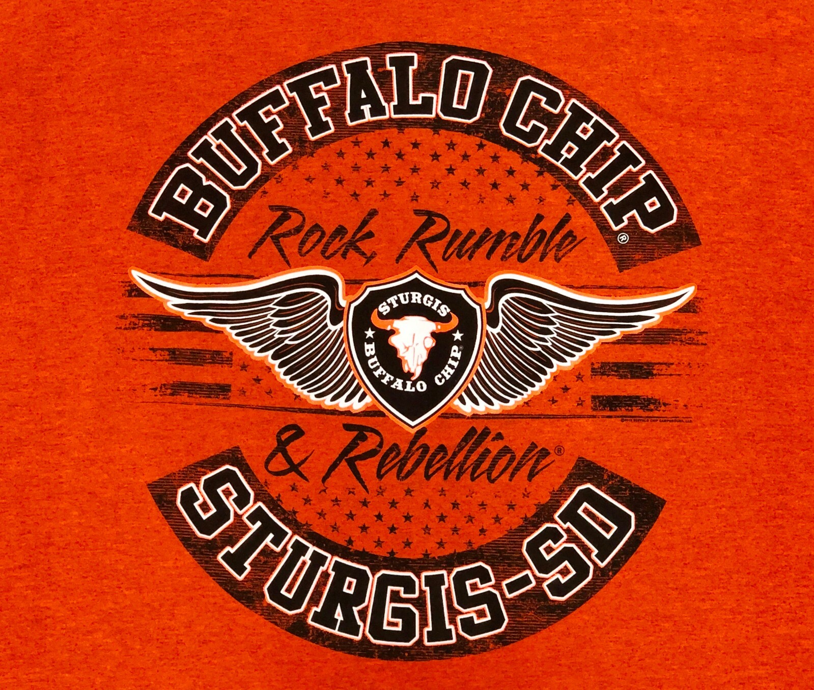 Sturgis Buffalo Chip T Shirt Mens 2XL Rock Rumble & Rebellion Motorcycle Concert