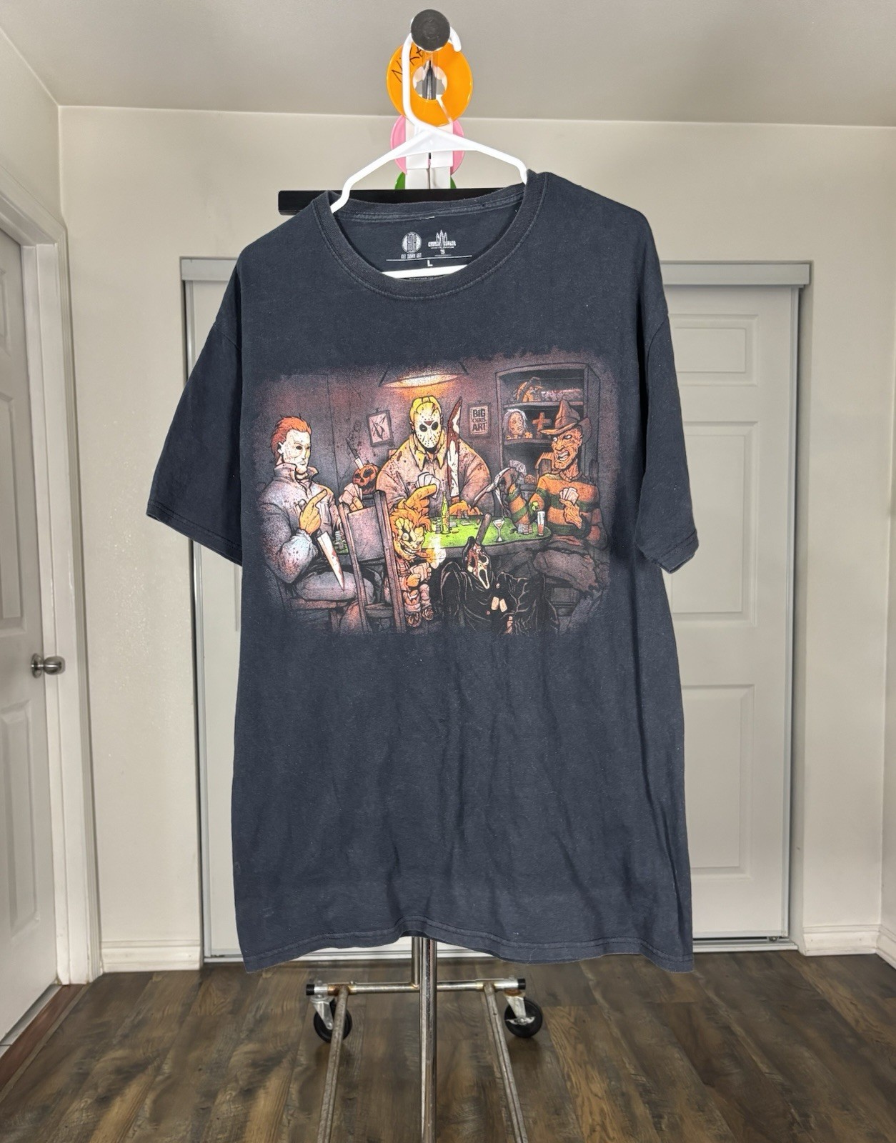 Church of Horror Big Chris Art Men&rsquo;s Black Graphic Crew Neck T-Shirt Size L